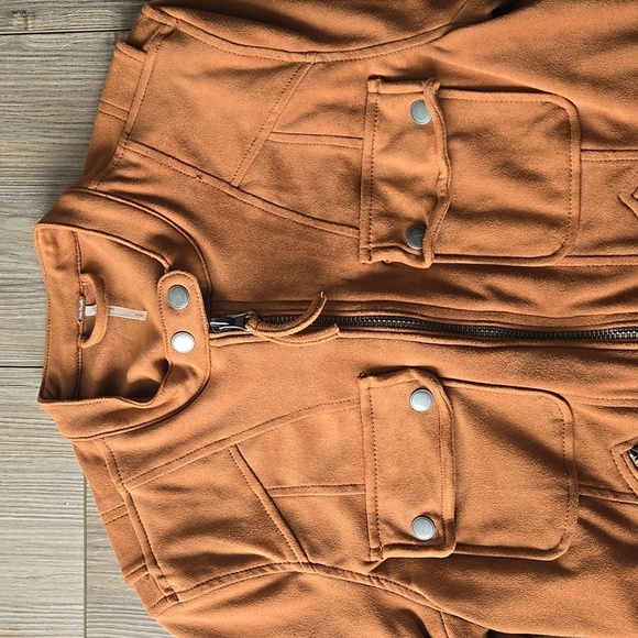 Free People Mia Faux Suede Moto Biker Jacket - Picture 3 of 8